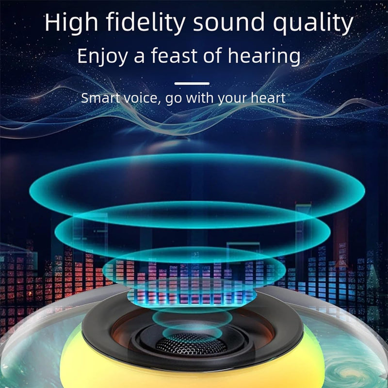Wireless Bluetooth Portable Speaker with Multi LED Light Dynamic Modes, Outdoor Bluetooth Speakers, Lightweight for Party, Outdoor, Camping. (B2 Landscape, Black)