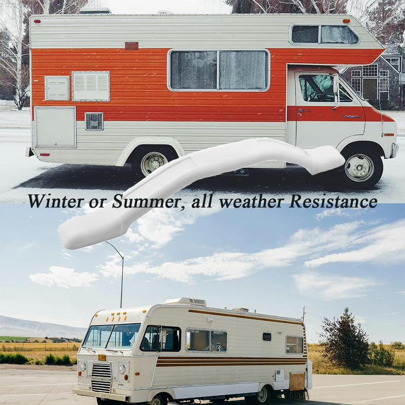 YSD RV Plastic Grab Handle Replacement for Trailer, Camper, Cargo Trailer,11 Inch RV Handrail for Entry Assist Bars(2Pack) White