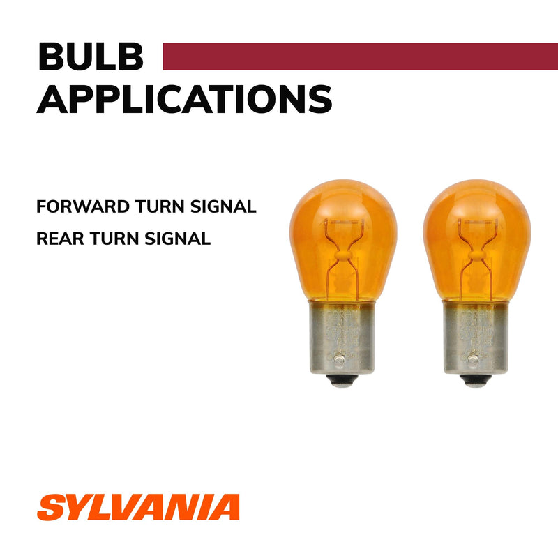 SYLVANIA - 7507 Long Life Miniature - Bulb, Ideal for Turn Signal Applications (Contains 2 Bulbs)
