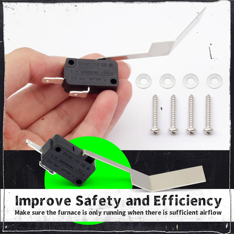 31094 RV Furnace Sail Switch Replacement for Dometic Furnace AFM AFLA AFLD DFMD Series, 2 Pack RV Camper Furnaces Low Air Flow Sail Switch 125/250VAC