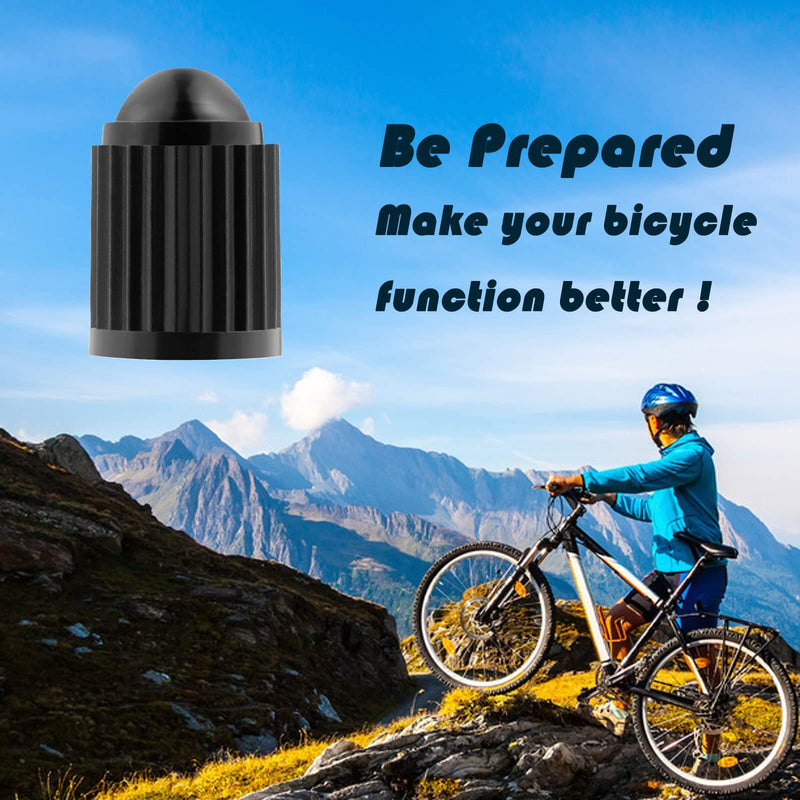 KURAMI Tire Valve Stem Caps 200 Pcs,Black Plastic Valve Caps with Sealing Ring,Valve Stem Caps General for Cars,Bicycles,Motorcycles,Trolleys and Trucks black