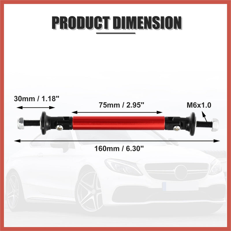 ACROPIX 1pair 75mm 2.95" Splitter Support Rods Adjustable Front Rear Bumper Lip Splitter Strut Rod Tie Support Bars Fit Most Vehicle Red Car Parts