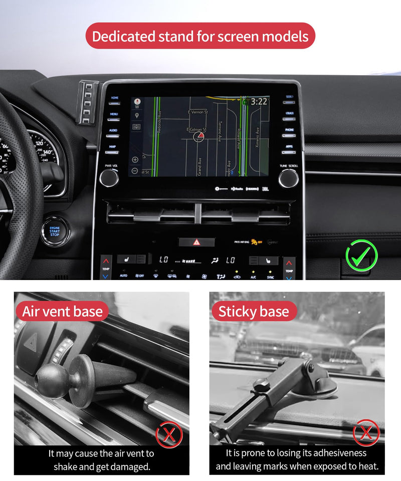 Wireless Charging Car Phone Holder for Toyota Avalon 2019-2022, 9" Screen | Magsafe Accessories Fast Charging Magnetic Cell Phone Holder Clip Compatible with iPhone Android, 3D Fit Vehicle Phone Stand