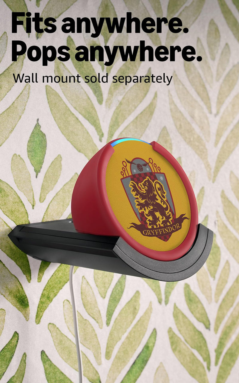 Amazon Echo Pop (newest model) | Officially Licensed Harry Potter Hogwarts Houses | Gryffindor
