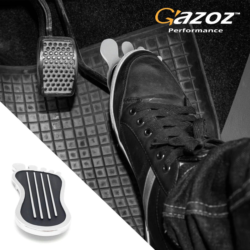 Pedal Pad-Style Cover - No Drilling Anti-Slip Aluminum Brake and Accelerator Pedal Covers - Hot Rod Rat Chrome Custom Gas Pedal Pad Cover Accessories