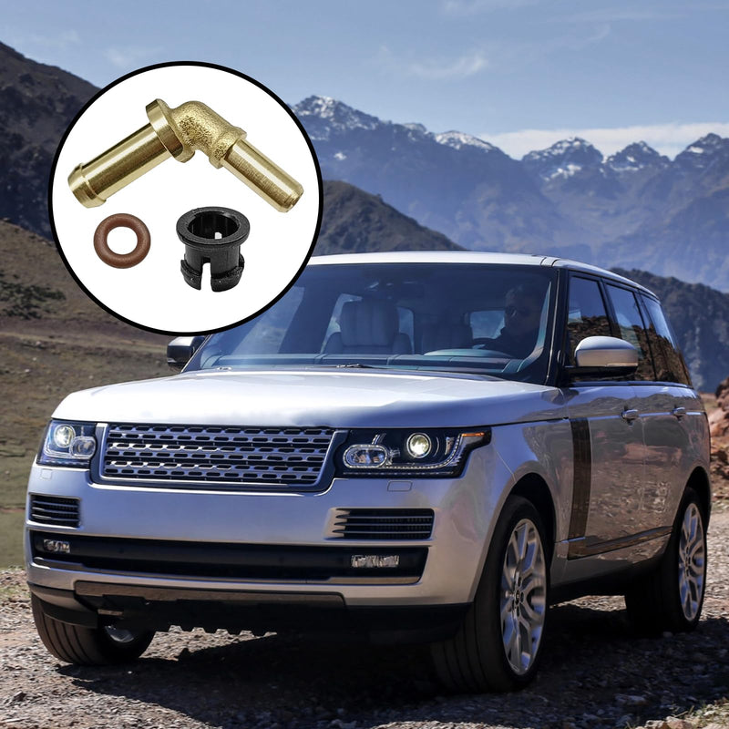 Car Thermostat Outlet Hose Connector Water Outlet Hose Connector Kit LR049990 Compatible with Jaguar XF 2010-2012,XJ 2011-2013,XK 2010-2015 Land Rover Range Rover/Sport Discovery 4 Velar 5.0 V8 3.0 V6
