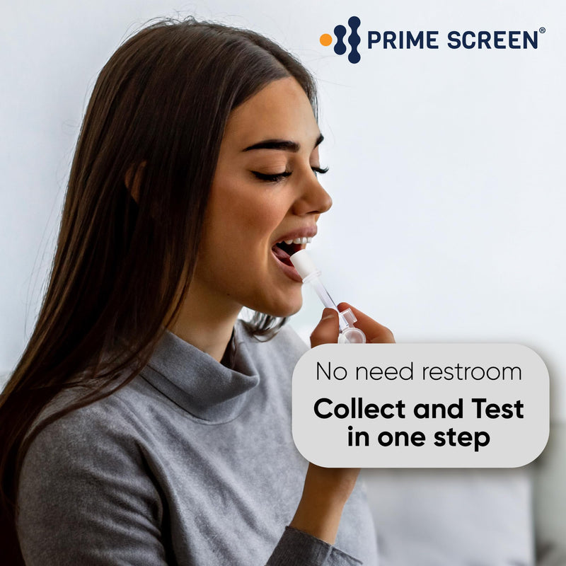 Prime Screen 7 Panel Oral Saliva Drug Test Kit [5 Pack], Employment and Insurance Testing (AMP, COC, MET, OPI, OXY, PCP, THC) - ODOA-376