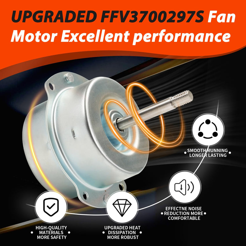 FFV3700297S Bathroom Fan Motor Compatible with Panasonic Exhaust Fan Assembly FV-08VQ3 FV-11VQ3 FV11VH2 FV11VHL2 FV-LP003 Quiet Ventilation Fans Motor Replacement Parts FFV3700175S 120 Volts 1750 RPM
