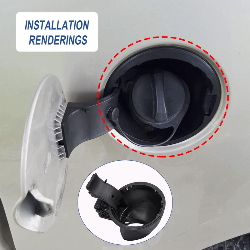 JDMSPEED New Fuel Filler Gas Cap Door Lid Housing 4L3Z9927936BA Replacement For Ford F-150 2004-2008