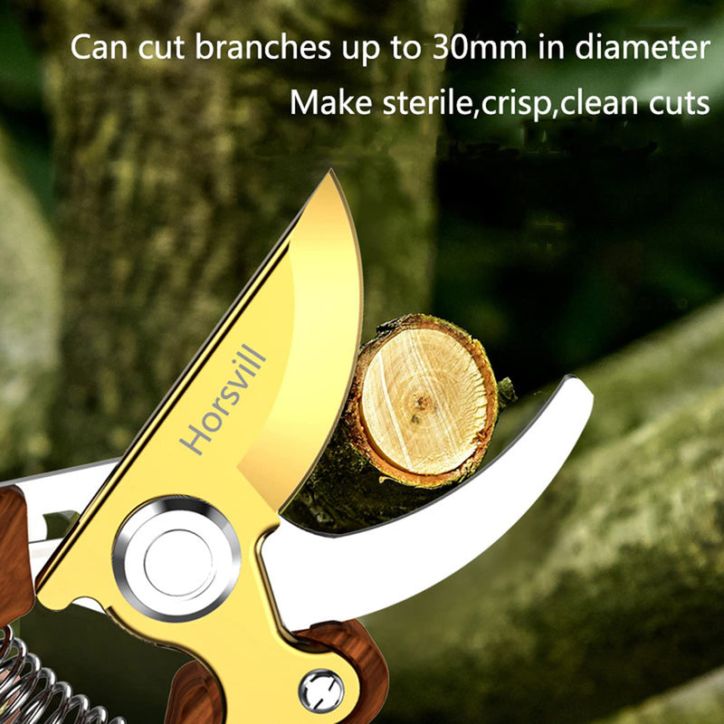 Garden Shears, Japanese Floral branch cutters, Snips for Gardening, Flower scissors Florist clippers, Hand Held Pruners for Gardening Heavy Duty, Pruning shears for garden (Wood grain) Wood-like grain