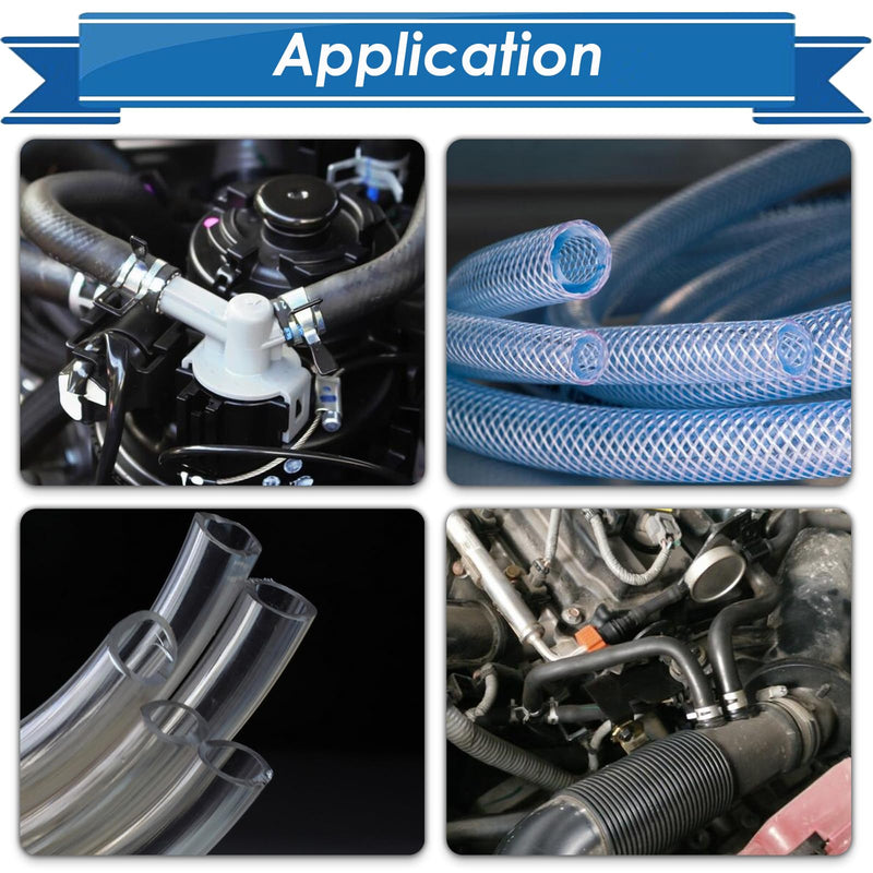 72Pcs Spring Hose Clamps Fuel Line Silicone Vacuum Hose Low Pressure Air Clamps & Sleeving Automotive Replacement Fastener Assortment Kit 6 Sizes (7mm 10mm 11mm 14mm 16mm 18mm) Black 72Pcs Spring Clamps