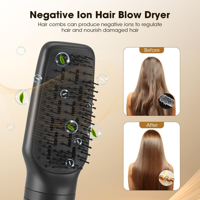 5 in 1 Hair Styler, Air Stylers for Women, Magic Hot Air Styler Dryer Brush for Hair Styling, [110,000 RPM] High-Speed Ionic Hairdryer for Volumizing, Curling, Straightening, 3 Speeds & Temp