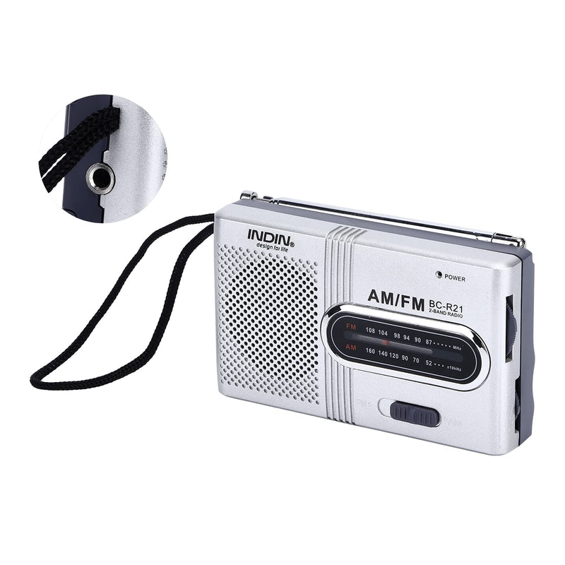 Generic Portable Pocket Mini AM FM Player Compact Battery Operated Portable Small for Outdoor Camping Hiking Emergency ABS Material 3.7 x 2.2 x 0.9 Inch