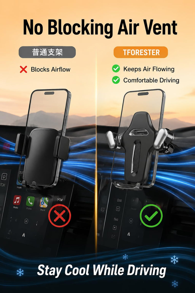 TFORESTER Tesla Phone Mount for Model Y/Model 3 / Model S/Model X/Cybertruck, Adjustable Car Phone Holder for Tesla Screen, Stable Cell Phone Mount with Clamp Design,-Purple 7.2 Purple
