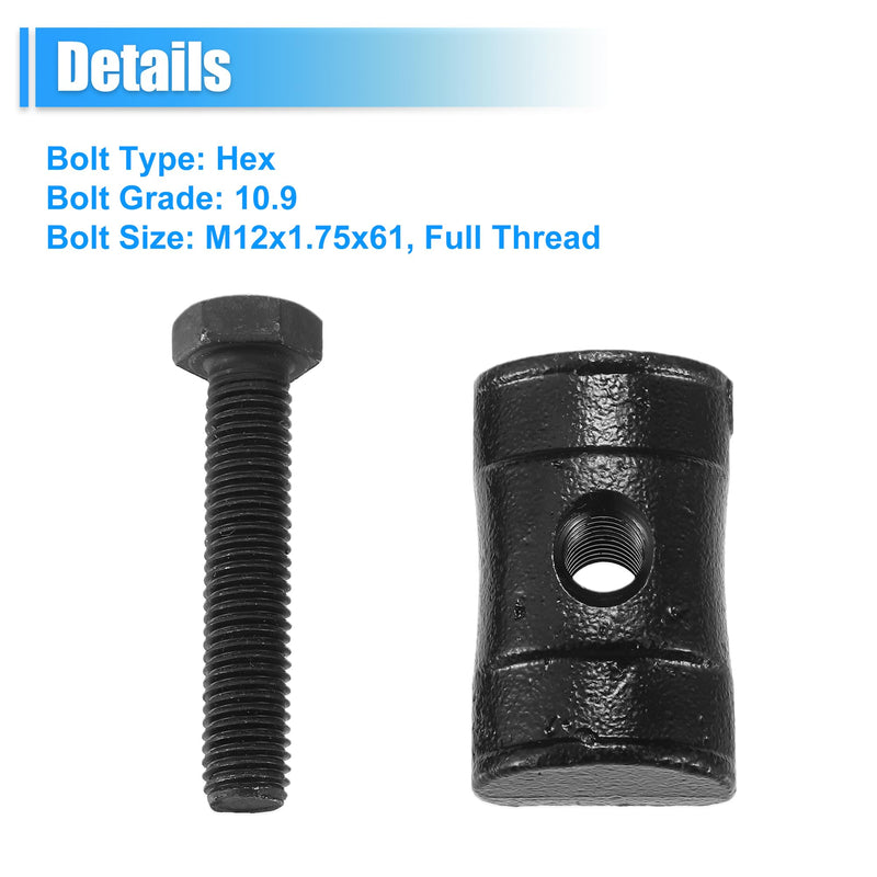 uxcell Torsion Bar Key Adjustment Block Nuts w/Bolts 11561233 11612276 for GMC for Chevy for Cadillac for Oldsmobile, Torsion bar key, Full Thread, 2 Set