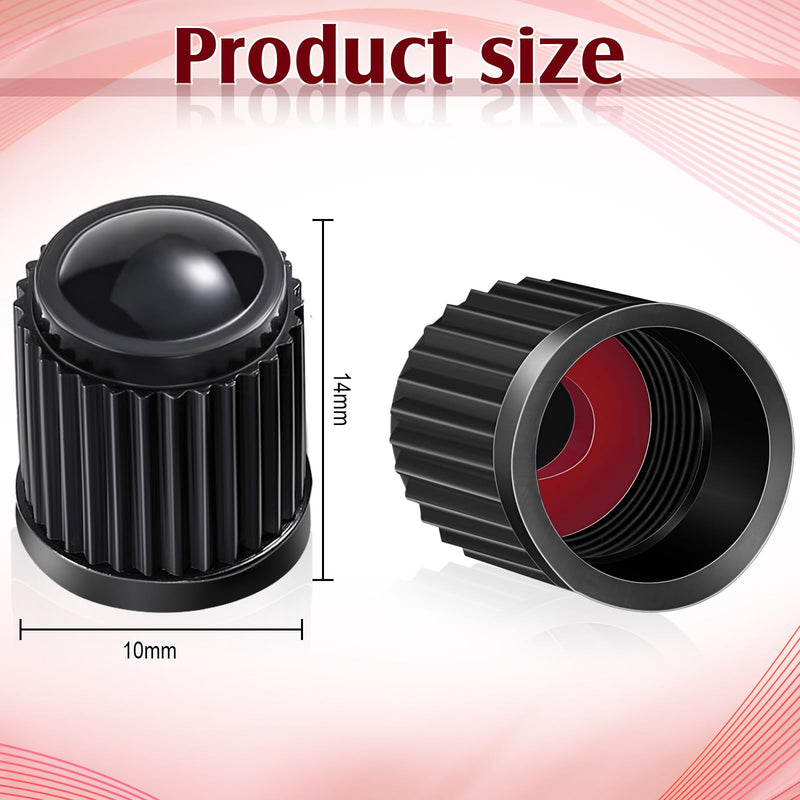 Outus 20 Pcs Tire Valve Stem Caps Car Tire Caps Plastic Universal Black Valve Stem Covers for Bike Bicycle Cars SUV Trucks Motorcycles