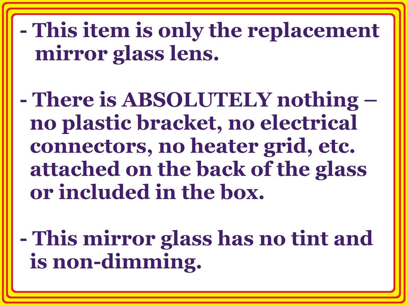 New Replacement Mirror Glass with Full Size Adhesive for 2019-2021 Acura RDX 2014-2020 MDX Passenger Side View Right RH