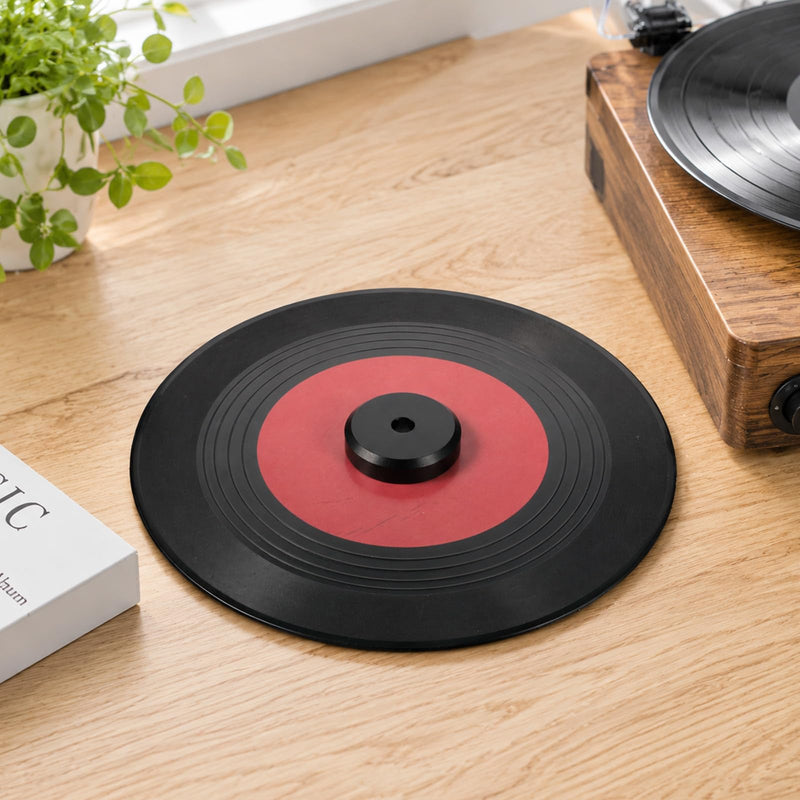 45 RMP Vinyl Record Adapter 45 RPM Adapter Aluminum Solid Aluminum Dome 45-Adapters for Record Player (Black)