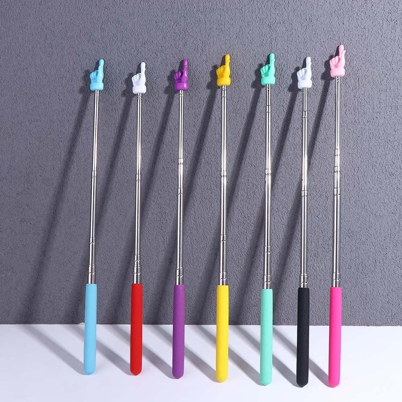 Teacher's Special Pointer Professional Retractable Finger Reading Guide Teaching Aids White Board Teacher Supplies(Pink) pink