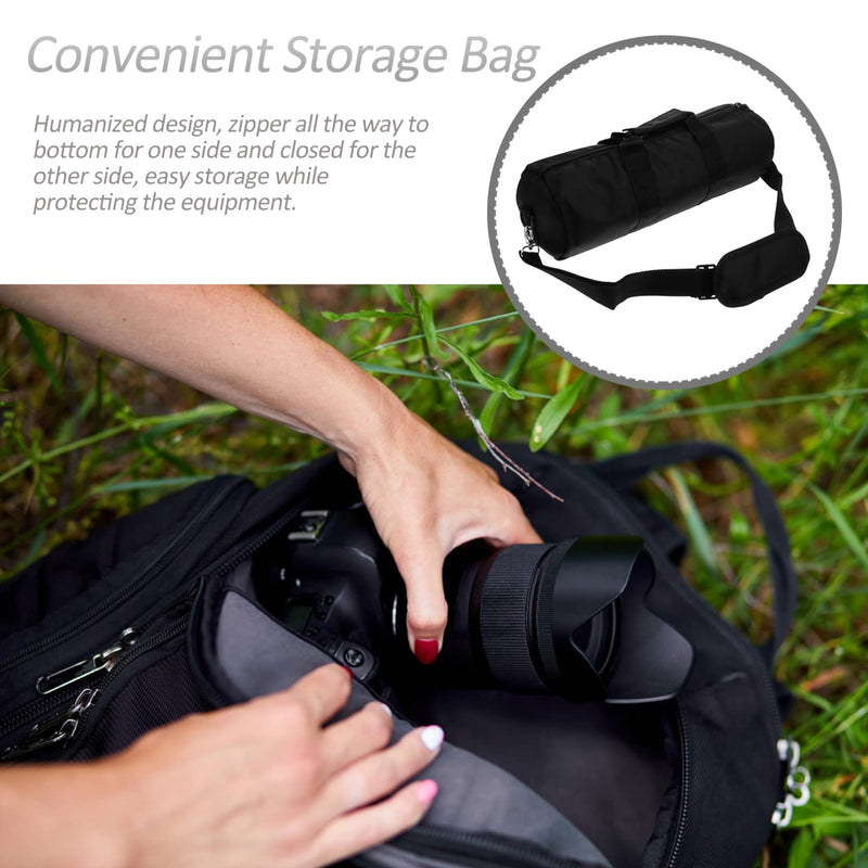 Mobestech Tripod Carrying Bag Oxford Photographic Equipment Bag for Tripod Light Stand Carrier Padded Protection Shoulder Strap Hand Strap Smooth Zipper D Ring Clasp 15.74In