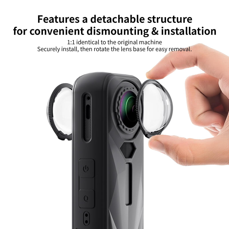 Camera Protective Kit Compatible with insta 360 x5 accessories Starter Kit include（Silicone Case,Screen Protector,Lens Guard,1.2M Invisible Selfie Stick with Tripod）for 360 X5 Action Camera