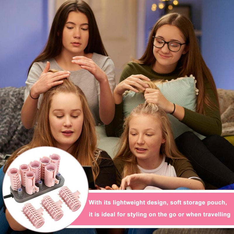 Heated Rollers for Short Hair, Hot Rollers for Medium Length and Long Hair | 10pcs Electric Heated Curlers with Clips for Hairdresser Salon/Barber Or Home Use Diy Hair Styling Tools