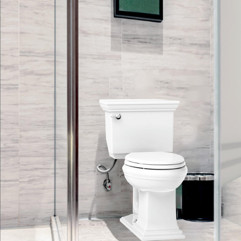 Front Mount Toilet Handle Replacement Kit Compatible with Kohler Memoirs Toilet, Universal Toilet Tank Flusher Lever with Stainless Steel Flapper Chains, Polish Chrome Front Mount