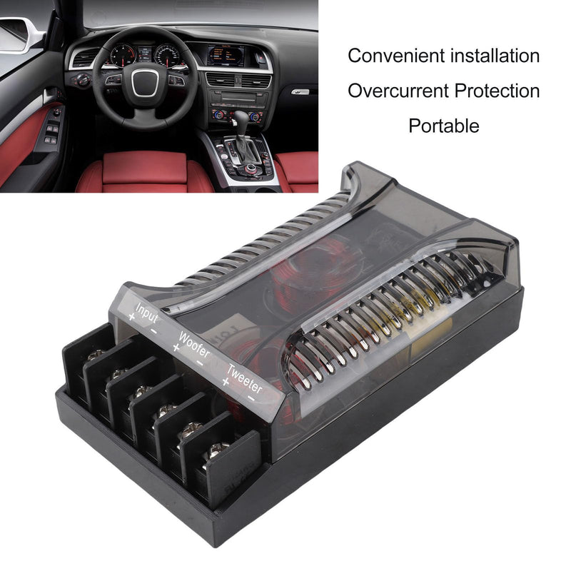 300 Watts 2 Way Crossover, 2Pcs Passive Crossover for Car Audio Tweeter & Speaker, Overcurrent Protection, Universal Heat Dissipation, 2-Way Speaker Frequency Divider