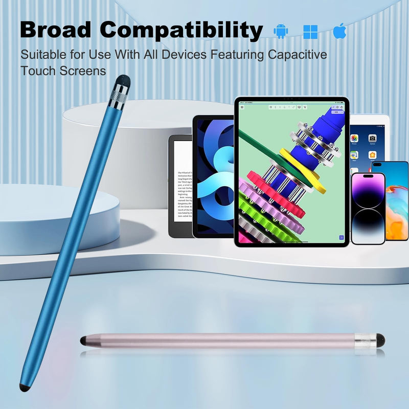 4 Pcs Stylus Pen for Touch Screen, Work for iPad/iPhone/Android Tablets, Stylus 2-in-1 Sensitivity and High Precision, Compatible with All Touch Screens