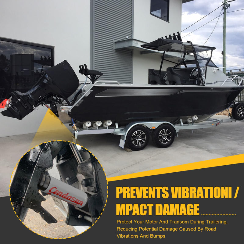 Outboard Motor Support, Outboard Transom Saver, Outboard Trailer Support, Boat Motor Support Fits 3-Ram Trim/Tilt Systems, Wedge Transom Saver Motor Compatible with Yamaha Gray Fluorescent