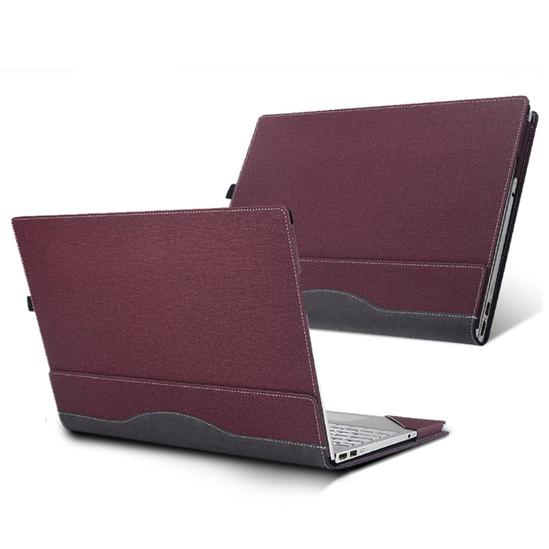 Laptop Case Cover for HP OmniBook 3/7/X 17-df dn dk dm dp dc dd de 17.3 inch Series,PU Leather Protective Sleeve Shell Bag with Pen Holder (Burgundy) Burgundy