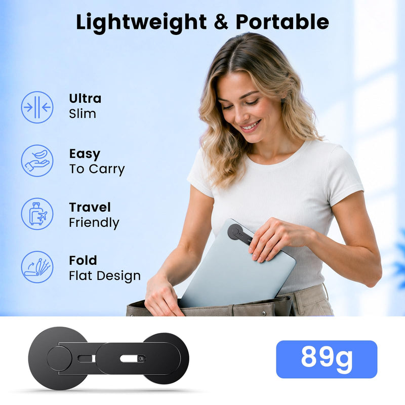 Magnetic 2PC Phone Holder for Laptop, MagSafe Laptop Phone Mount for iPhone 17/16/15/14/13/12 & All Phones, 180°Adjustable Phone Side Mount for Monitors for Tesla 3/Y Black pro Standard