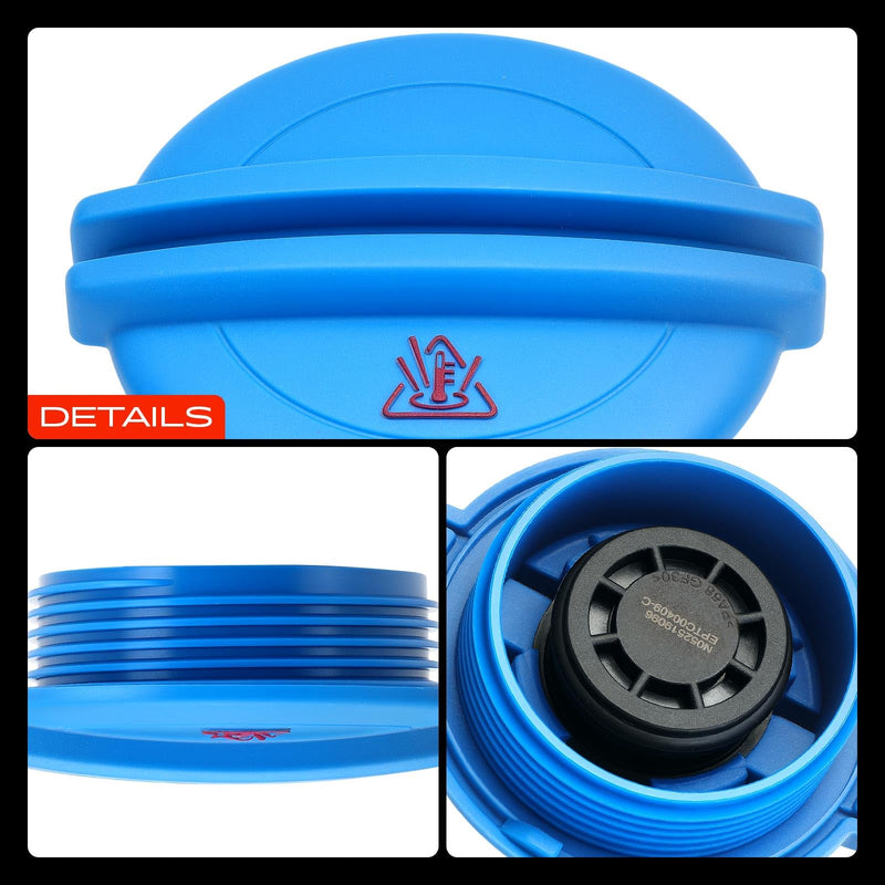 A-Premium Coolant Reservoir Expansion Tank Cap Compatible with Volkswagen Jetta, Passat, Golf, Beetle, CC, Touareg, Eos, GTI & Audi Q5, A3 A4 A5 A6 A7 Quattro, TT & Porsche Cayenne, Macan, Panamera