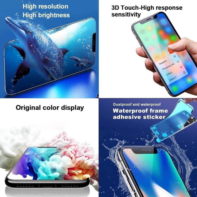ZOETEC Screen Replacement for iPhone 15 Pro LCD, 6.1'' Retina Display 3D Touch Screen Digitizer Assembly with Repair Tool Kits, Waterproof Adhesive, Tempered Glass