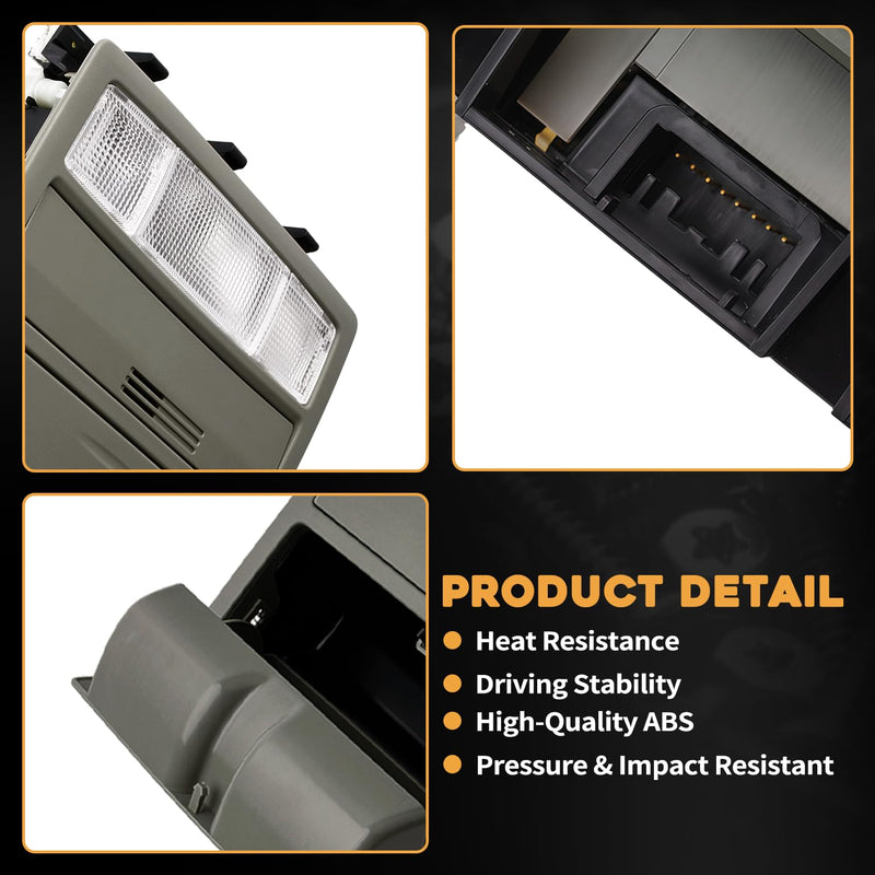 Overhead Console Dome Lamp Assembly Fit for Toyota Camry 2007‑2011 Overhead Roof Display Light Replaces 63650‑33271‑E0 63650‑33270‑E0