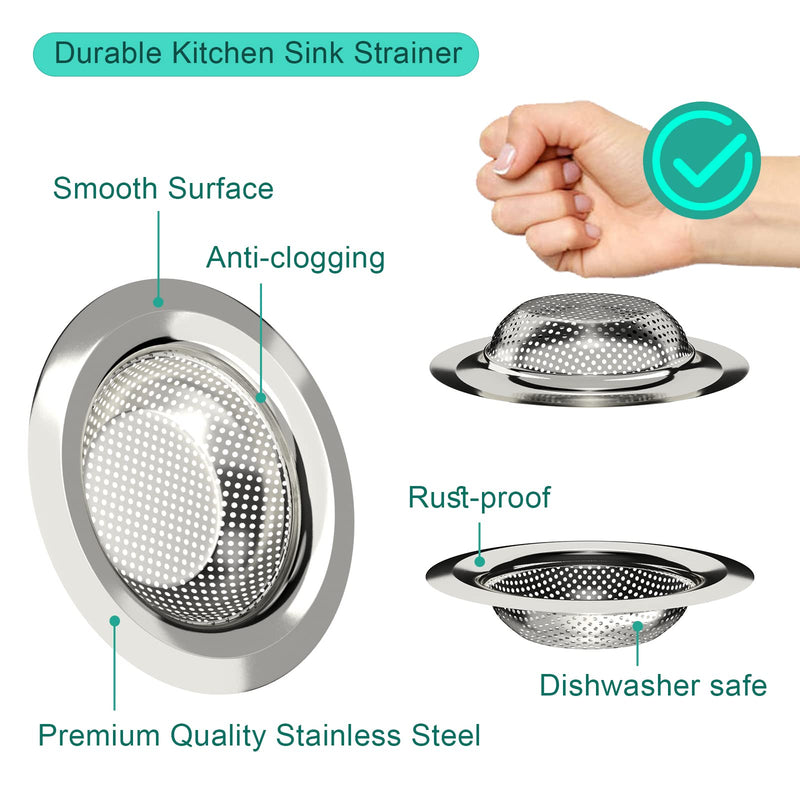 SANNO Kitchen Sink Protectors,Sink Grid with Rear Drain Hole, Double Sink Rack, 16.14"*13",Stainless Steel Stainless Steel 16.14"x 13",rear,1pack
