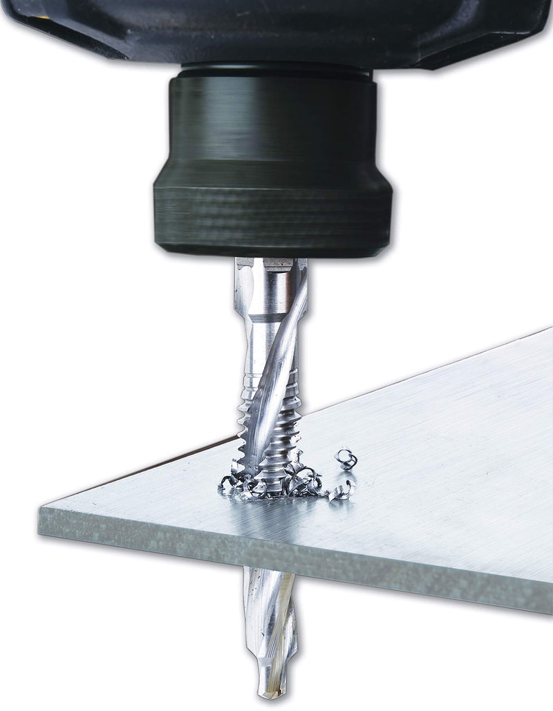 Ideal Electrical 36-600 Standard Drill/Taps - (8 Piece) 1/4 in. Hex Shank, Drilling, Tapping, HSS Bit Kit