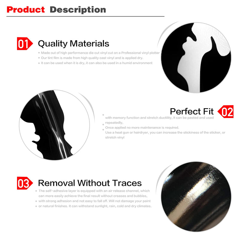 2pcs Monster Claw Marks Headlight Car Sticker Stripes Scratch Decal Vinyl for Sports Cars SUV Pickup Truck Window Motorcycles ect (Red) Red