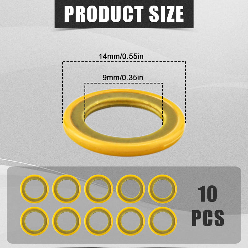 10 x 26-830749 Gearcase Oil Drain Plug Gaskets Screw Washers, Lower Unit Seals for Mercury 115FS 150 EFI 4-Stroke and Mariner Outboard Engines and MerCruiser Star Drives Accessories