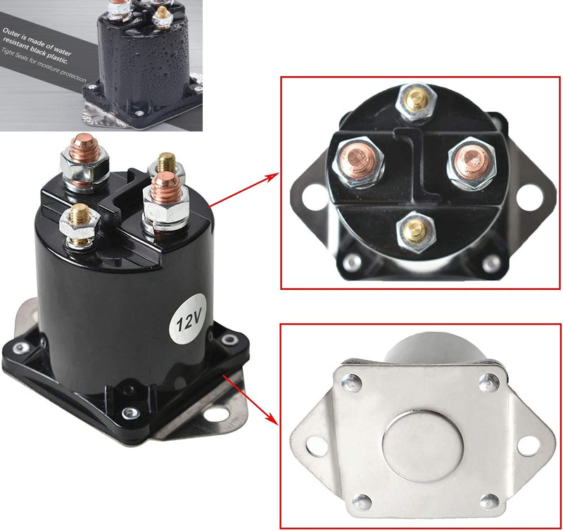 1013609 Club Car Starter Solenoid,Gas Golf Cart Solenoid,12V Solenoid Switch 1013609 for 1984-Up Club Car DS & Precedent Gas Golf Cart,1012275, 1013609, 435-154,1012275,435-154,LPL6003