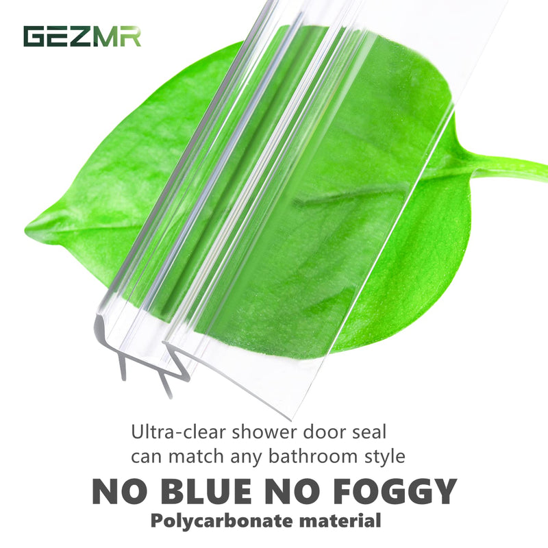 2-Pack Ultra Clear Shower Door Bottom Seal (3/8'' X 39'', Polycarbonate) Frameless Glass Shower Door Seal Strip Shower Door Sweep - Stop Shower Leaks and Create a Water Barrier Standard - 3/8 inch (10mm) - N/A