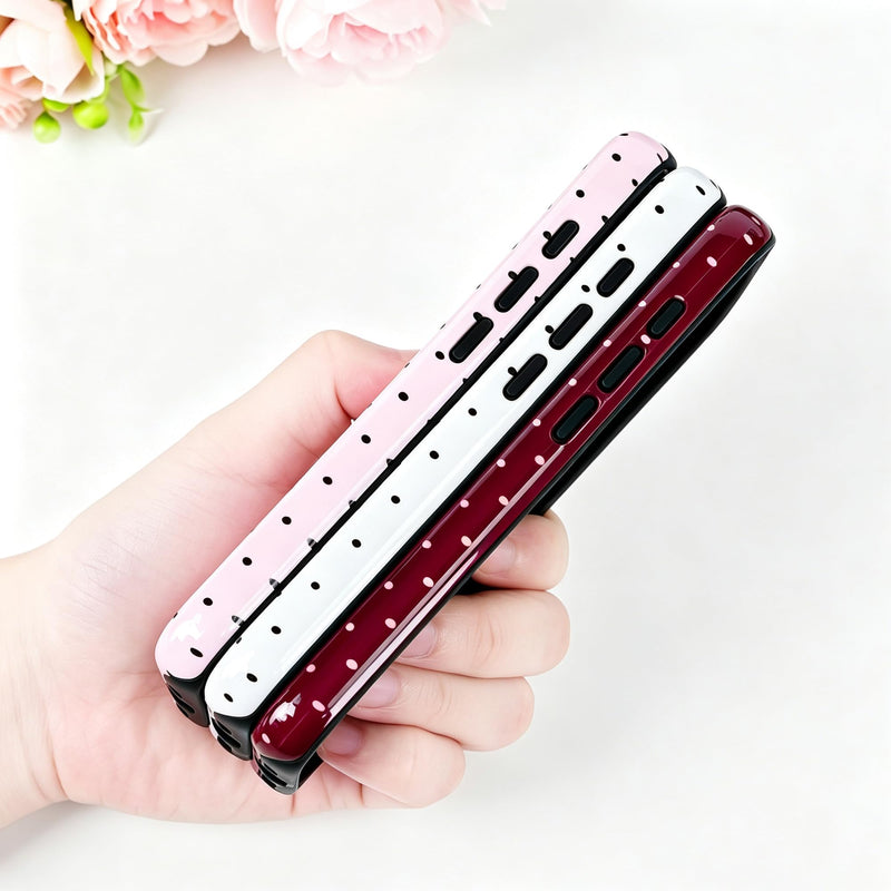 Polka Dot Pattern Phone Case for iPhone 16e/17e 6.1", Pink | Cute Aesthetic Case for Women Girls,Dual-layer Shockproof Protective Phone Cover,No Fading Print