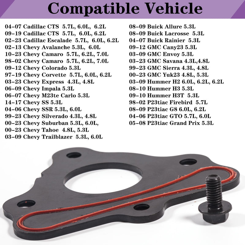 12589016 for GM 5.3 LS Engine Camshaft Retainer Plate Gasket&Bolt Kit 134-1003 Gen 3 4 5 Chevy LS1 LS2 LS3 LS6 LSX LQ4 LQ9 LM7 4.8 5.3 6.0 6.2L Vortec Corvette Cam B31822 551269 12556437.