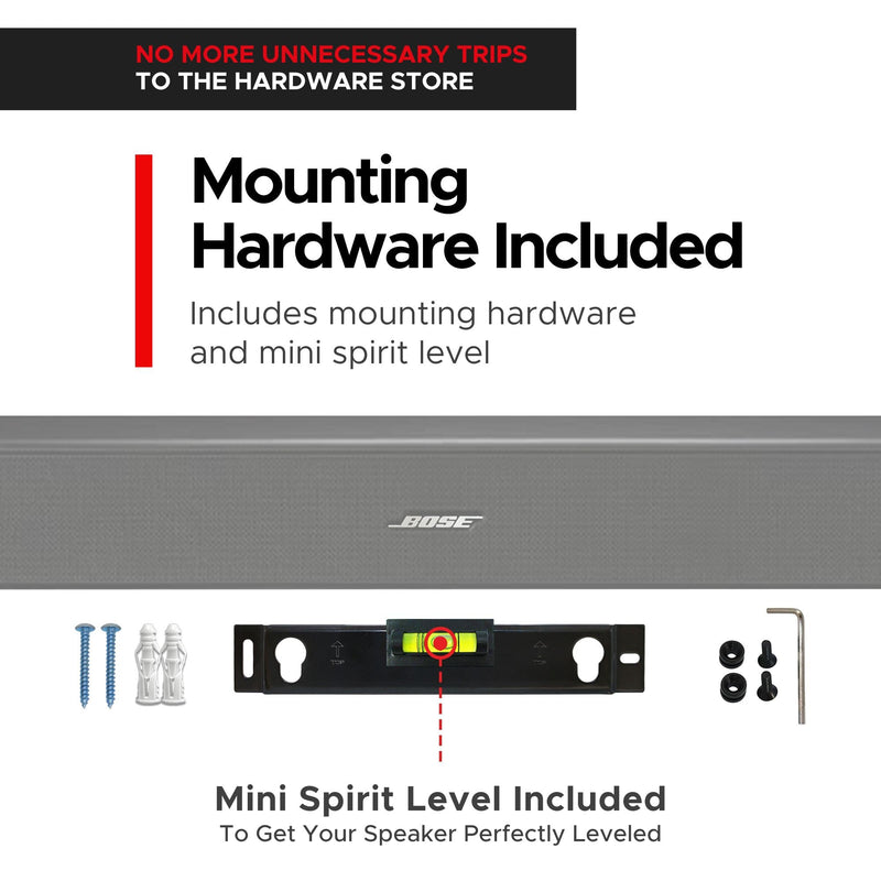Sound Bass Solo 5 Wall Mount Bracket for Bose Solo 5 Sound Bar, Complete Kit with All Mounting Hardware, Compatible with Series II Soundbar, Designed in The UK by Soundbass