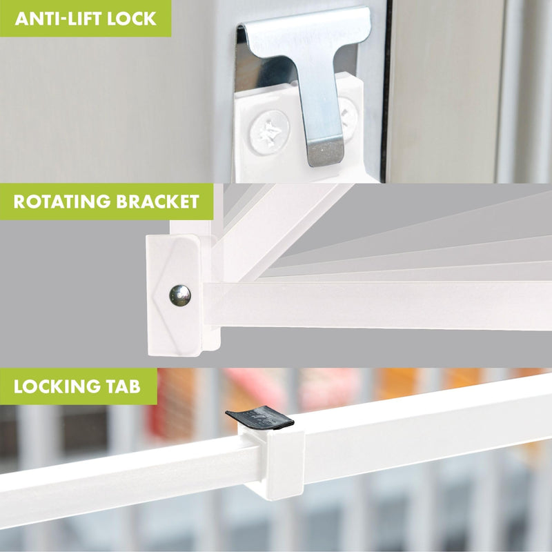 Ideal Security Sliding Door Security Bar with Childproof Lock, Adjustable, for Patio Doors and Sliding Glass Doors (25.75-47.5 Inches) Pack Size 1 White