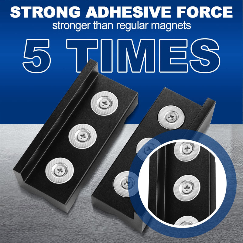 Aluminum 4" Vise Jaws Pads & Nylon Vise Soft Jaws For Bench Vise, AN Fitting Vice Covers, Non Scratches & Strong Magnetic For DIY Lover and Car Enthusiast, 2 Pairs