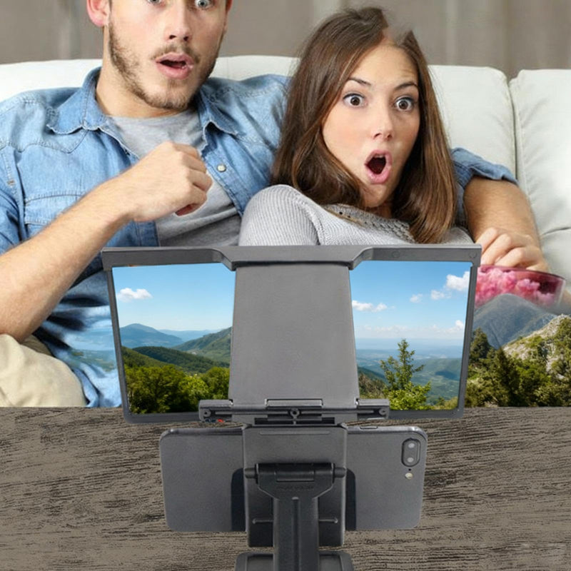 Phone Screen Magnifier | HD Smartphone Amplifier - Adjustable Phone Magnifying Screen with Foldable Stand,for Women Men Kids Video TV Game Video Viewing