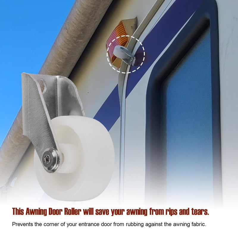 RV Awning Roller Ball for Patio Awning Door Guard, White