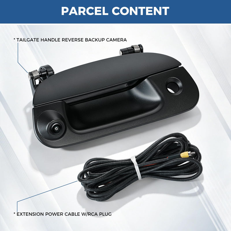 Tailgate Handle Backup Camera Fit for Ford F150 F250 F350 F450 1997-2007 | Fit for Dodge RAM 2500 3500 2010-2017 Tailgate Reversing Rear View Park Assist Camera RCA Plug Replaces 68084284AB Fit for Ford F150 F250 F350 F450 F550 1997-20077