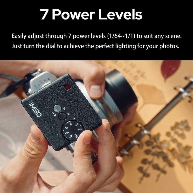 Godox iM30 Camare Flash,Mini Flash Speedlite,GN15 with 13 Levels Flash Power, CCT 6500K±200K with S1/S2 Optical Control for Fuji, for Canon, for Nikon, for Sony, for Olympus Camera